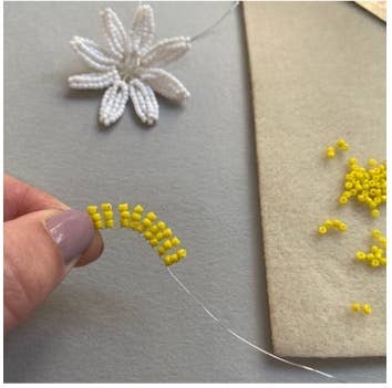 Perleblomster, margueritter, 2 stk