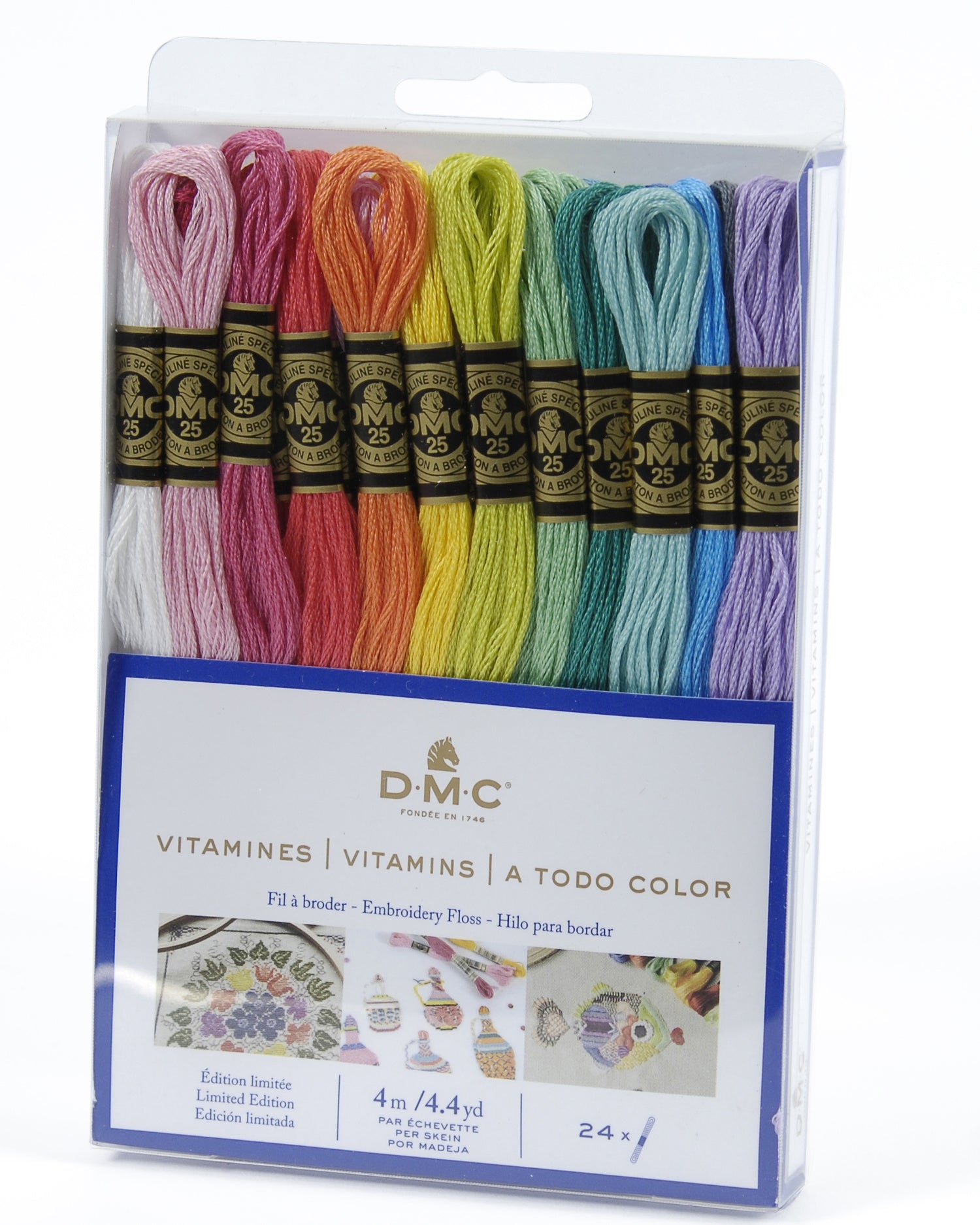 DMC Vitamins, 24 stk. broderigarn