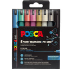 POSCA PC-1MR Metallic – sæt med 8 metalliske farver