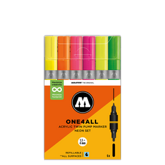 Molotow ONE4ALL Acrylic Twin – Metallic Sæt med 6 farver