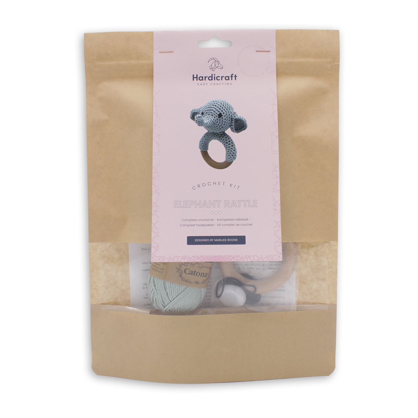 Hæklekit – rangleelefant