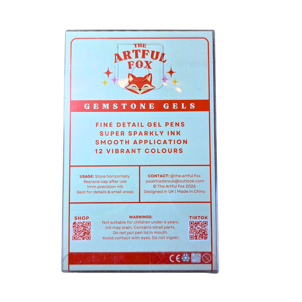 12 glitterpenne, 1 mm spids