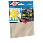 SoftCut – 2 stk bløde trykplader til linoleumstryk, 105 × 100 × 3 mm
