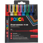 POSCA PC-3M Standard – sæt med 8 standardfarver