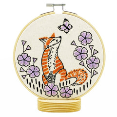 Broderikit – Ræv og sommerfugl