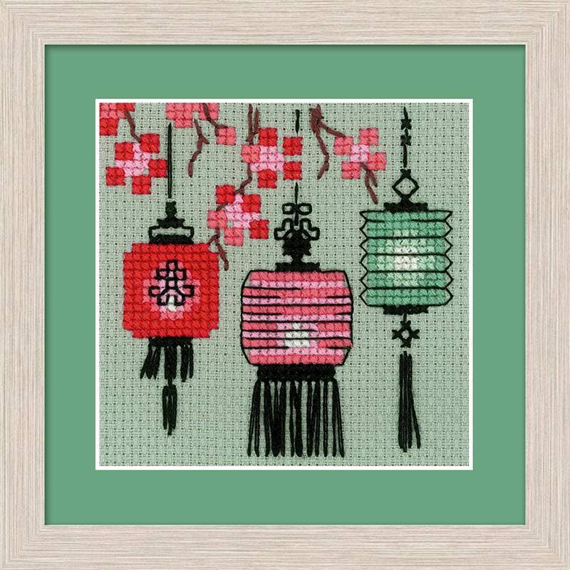 Broderisæt, korssting, Lanterner