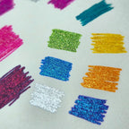 12 glitterpenne, 1 mm spids
