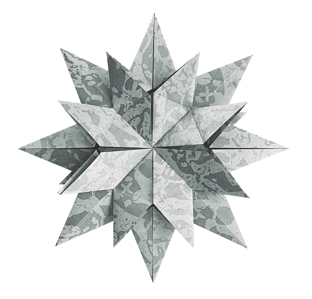 Origami-stjerne "Lucy", sølv