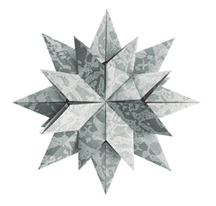Origami-stjerne "Lucy", sølv