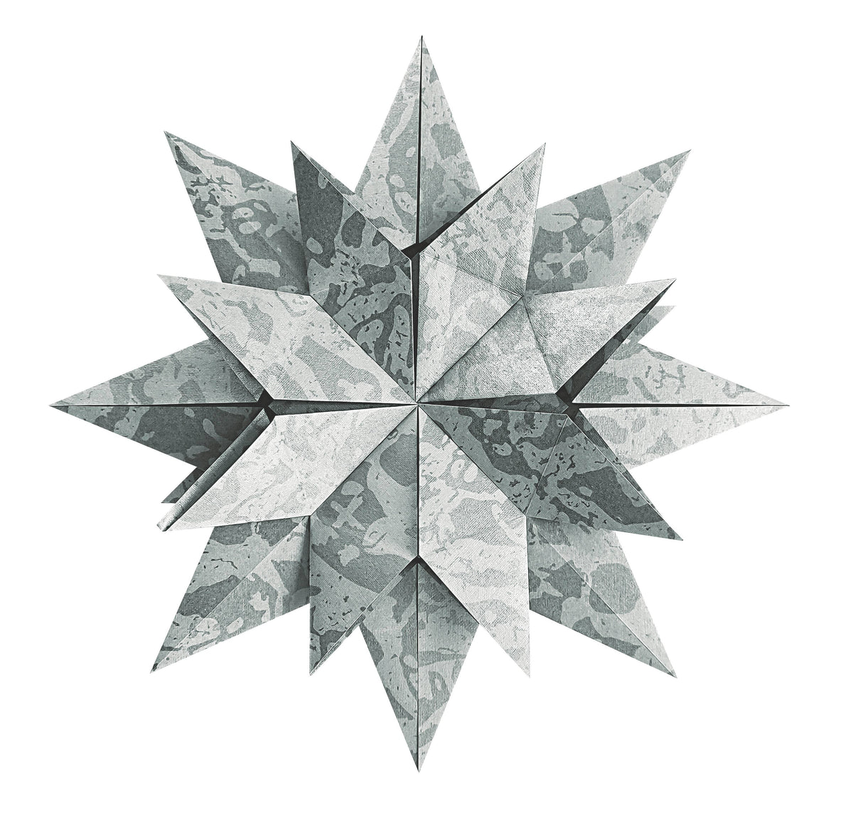 Origami-stjerne "Lucy", sølv