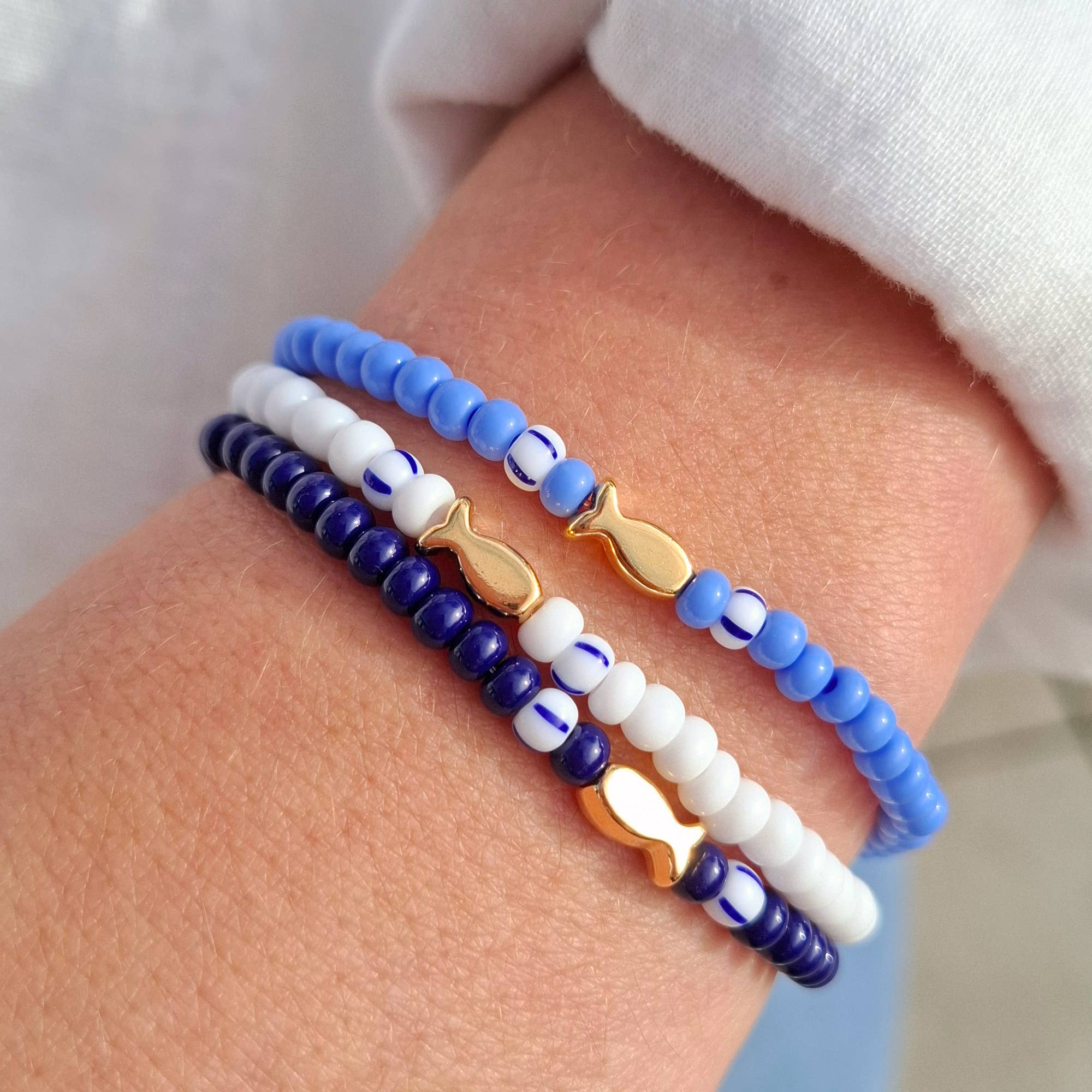 DIY perlesæt til armbånd - Små fisk