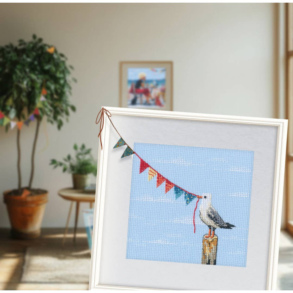 Broderikit – Havmåge med flag