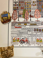 Broderikit, Huse ved kanalen