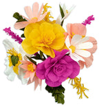DIY-sæt kreppapirblomster "Gul"