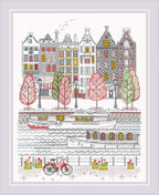 Broderikit, Huse ved kanalen
