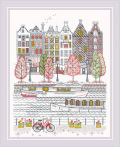 Broderikit, Huse ved kanalen