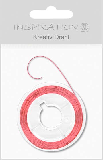 Pink kobbertråd, 0,3 mm, 20 m