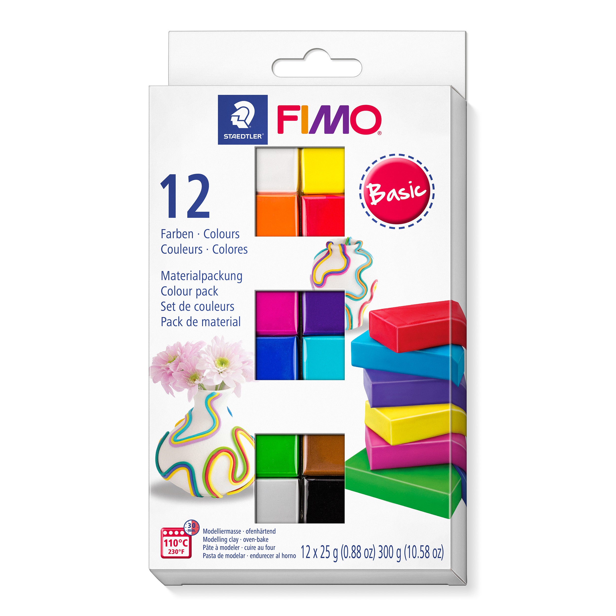 FIMO® SOFT, sæt med 12 basisfarver
