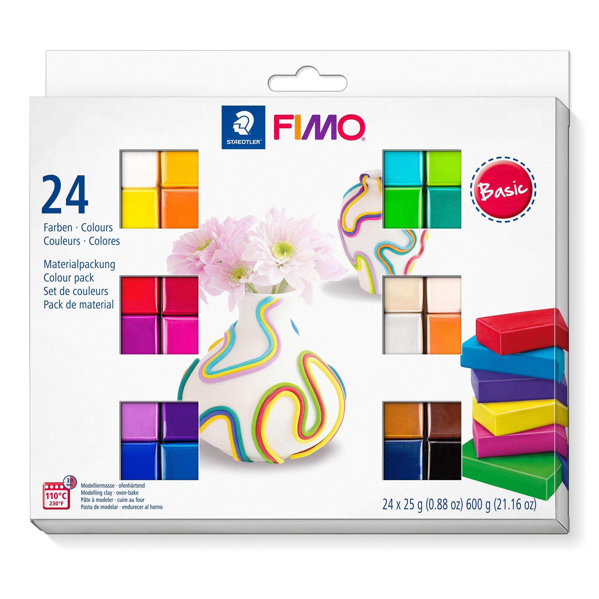FIMO® SOFT, sæt med 24 basisfarver