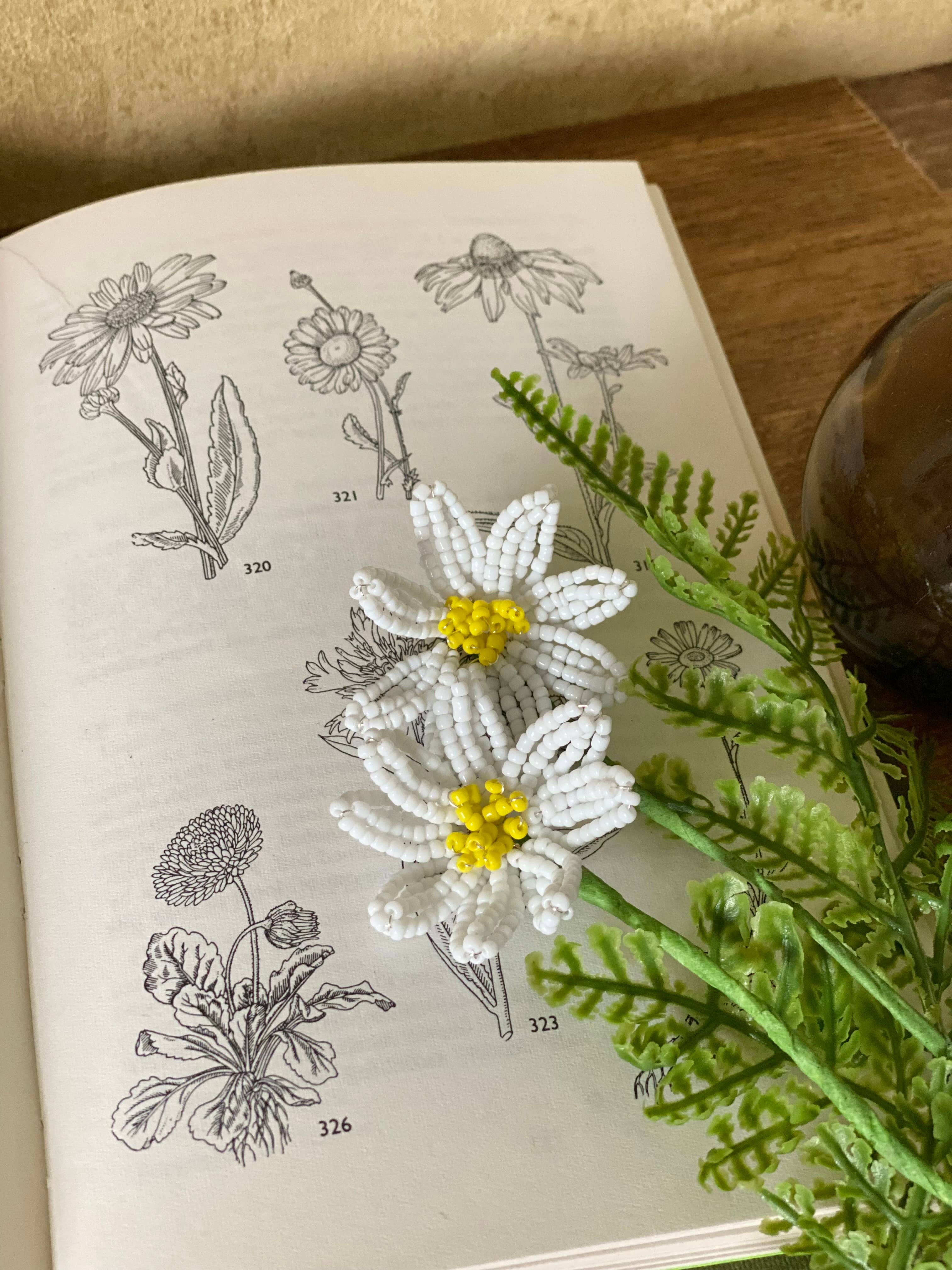 Perleblomster, margueritter, 2 stk
