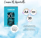 Akvarelblok A4 + Aquafine-sæt + 3 pensler