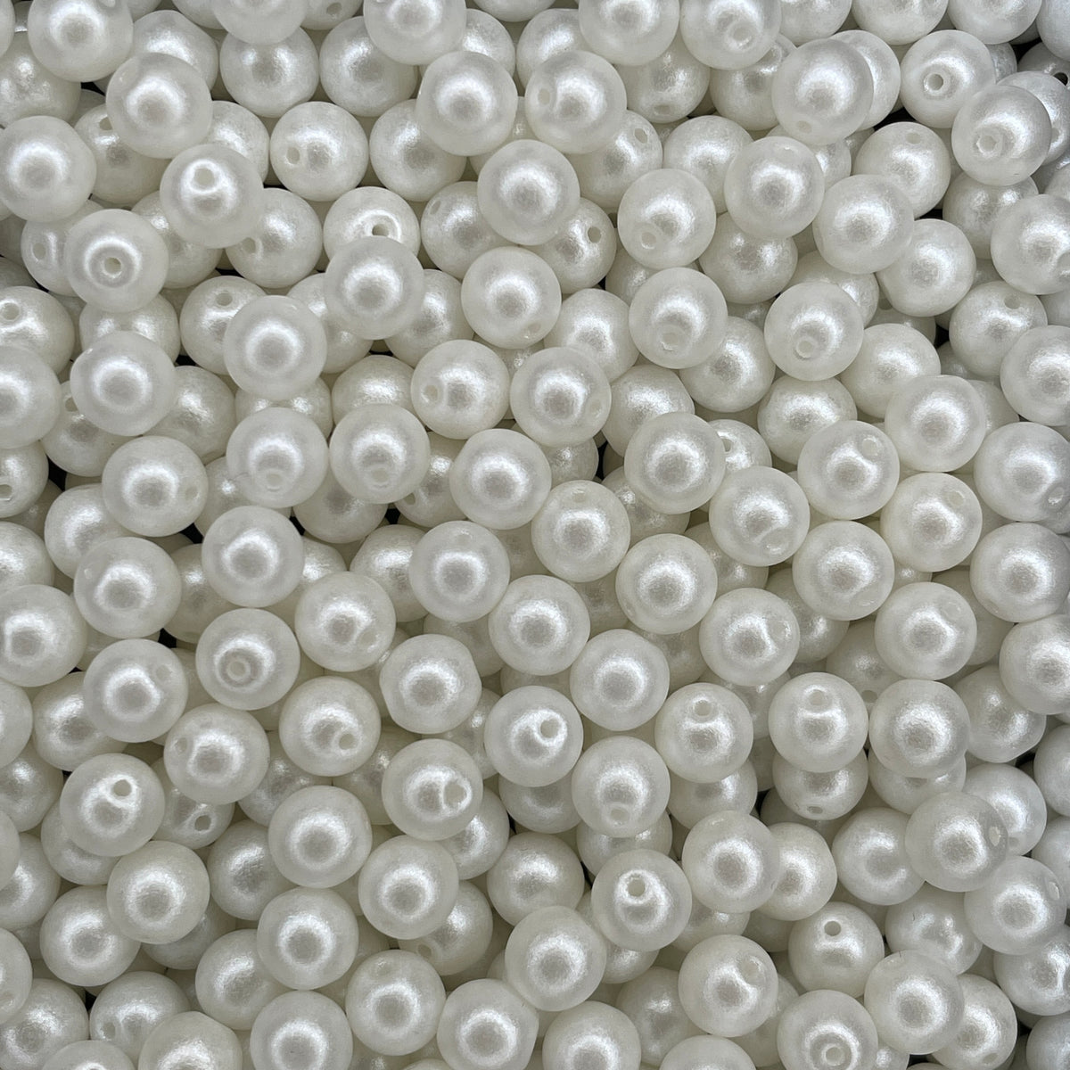 Tjekkiske glasperler, 6 mm, 170 gram
