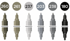 Molotow ONE4ALL Acrylic Twin – Grey Sæt med 6 farver