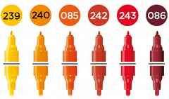 Molotow ONE4ALL Acrylic Twin – Hot Sæt med 6 farver