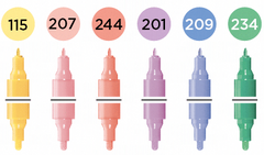 Molotow ONE4ALL Acrylic Twin – Pastel Classic Sæt med 6 farver