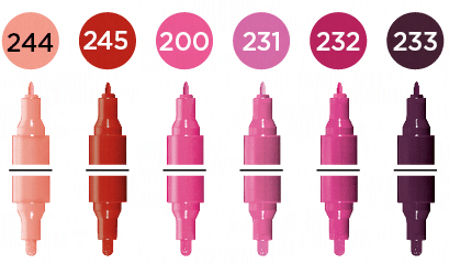 Molotow ONE4ALL Acrylic Twin – Pink Sæt med 6 farver