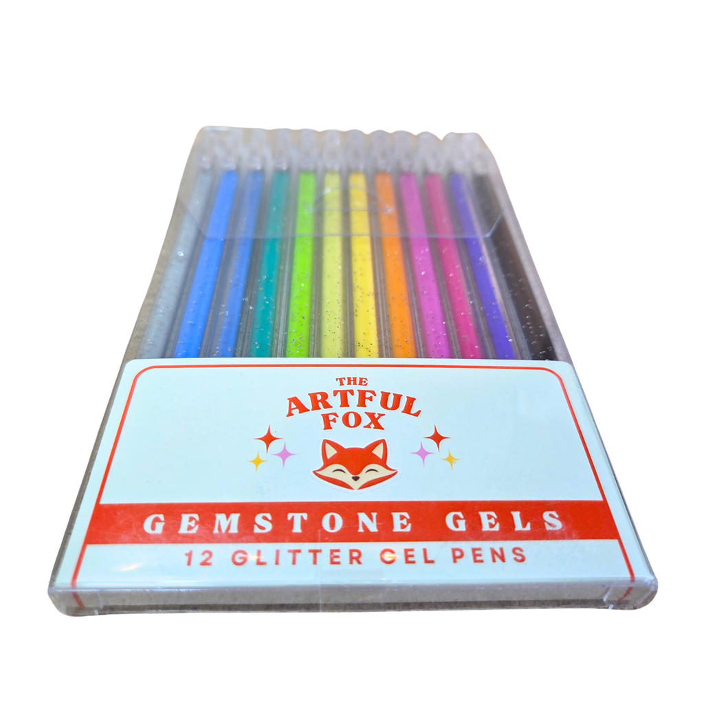 12 glitterpenne, 1 mm spids