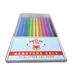 12 glitterpenne, 1 mm spids