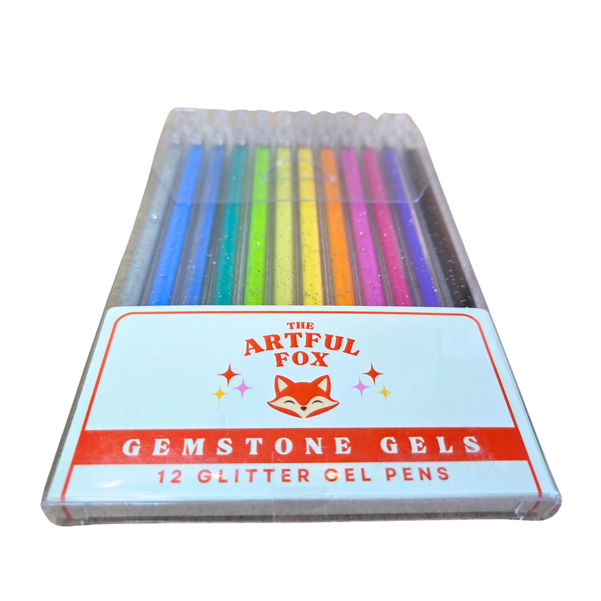 12 glitterpenne, 1 mm spids