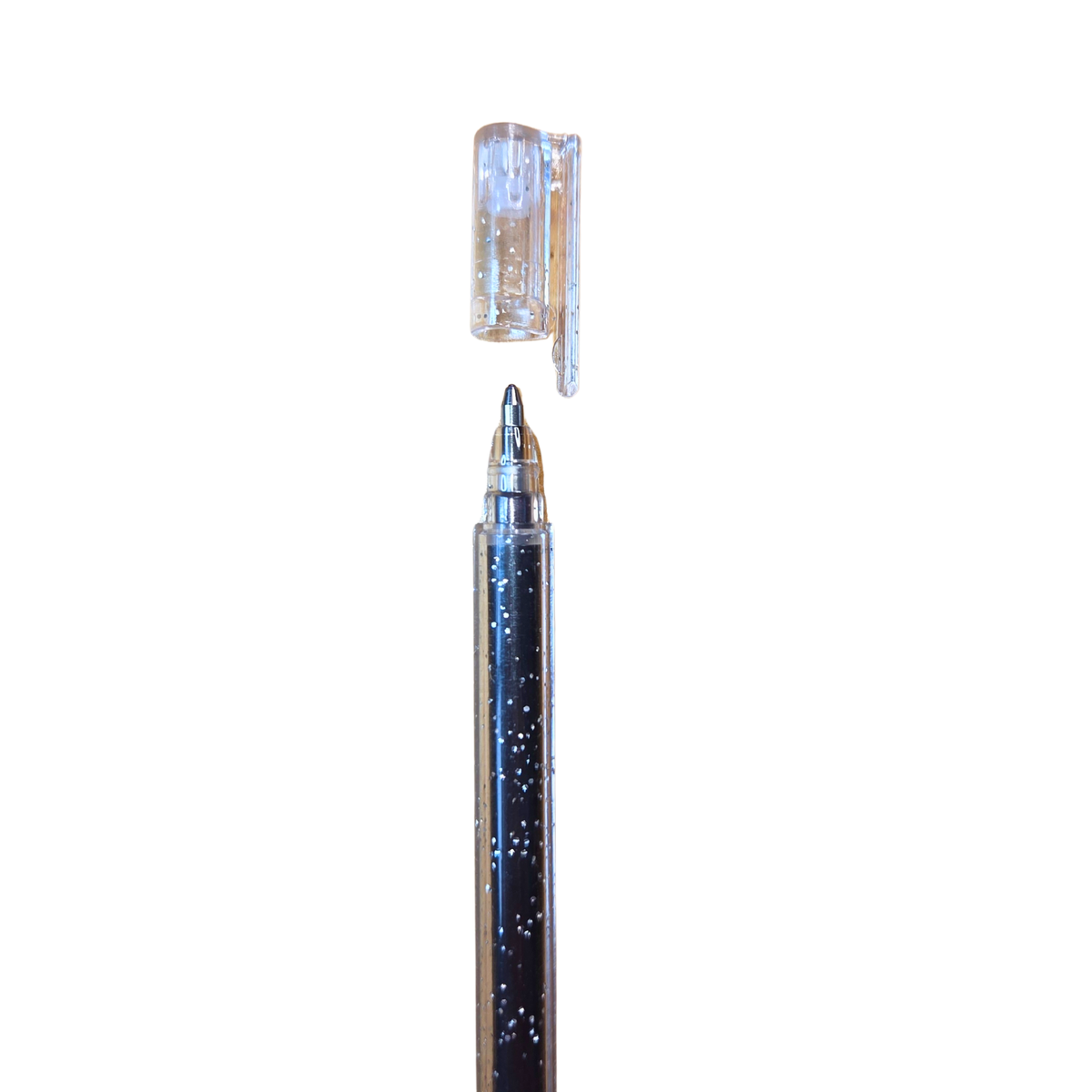 12 glitterpenne, 1 mm spids