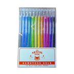12 glitterpenne, 1 mm spids
