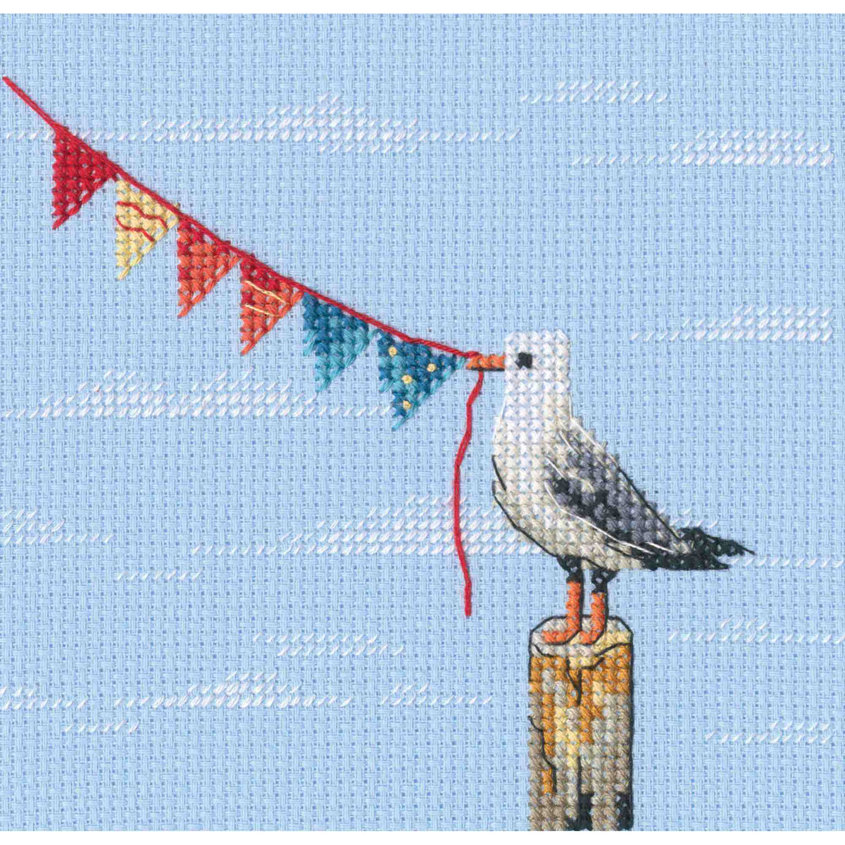 Broderikit – Havmåge med flag